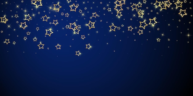 Confeti de estrellas brillantes de oro