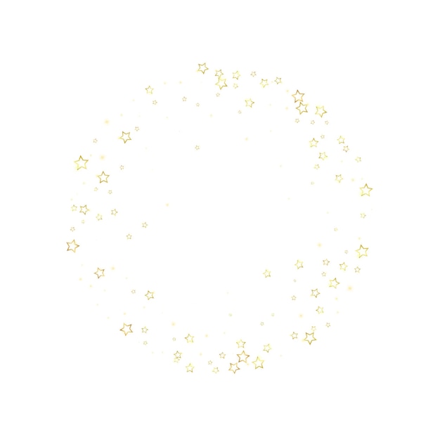 Confeti de estrellas brillantes de oro