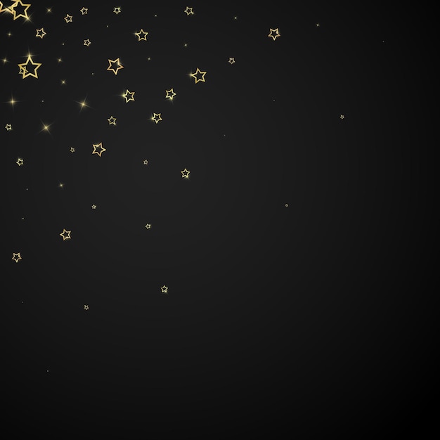 Confeti de estrellas brillantes de oro