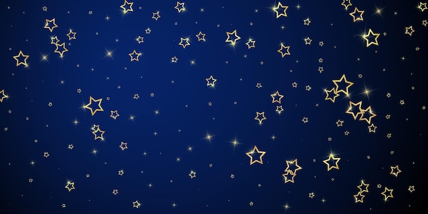 Confeti de estrellas doradas brillantes