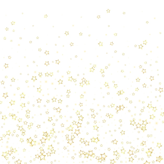Confeti de estrellas doradas brillantes
