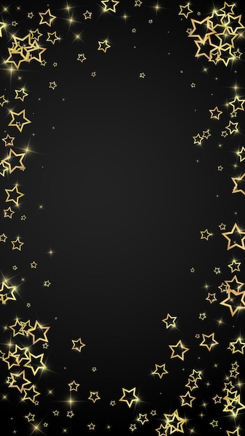 Confeti de estrellas dorado y brillante.