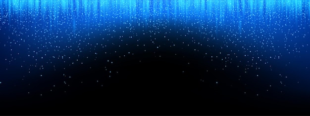 Confeti fondo brillo cayendo nieve azul luz destellos y partículas vector vacaciones y cumpleaños fiesta de carnaval