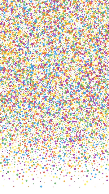 Confeti maravilloso festivo. Estrellas de celebración. Confeti alegre sobre fondo blanco. Gran plantilla de superposición festiva. Fondo de vector vertical.