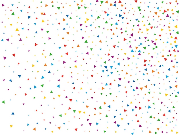 Confeti triangular del arco iris Fondo del confeti del brillo del arco iris Ilustración del vector