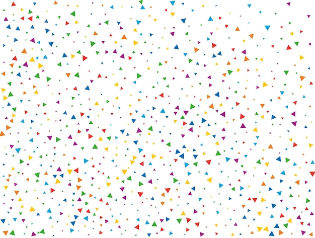 Confeti triangular del arco iris Fondo del confeti del brillo del arco iris Ilustración del vector