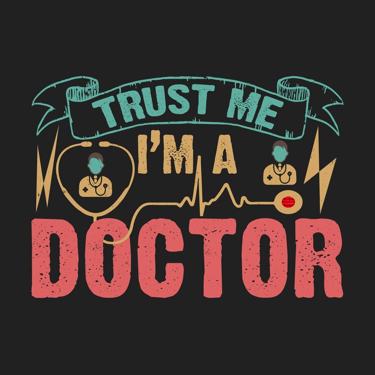 Confía en mí soy un médico vector diseño de camiseta