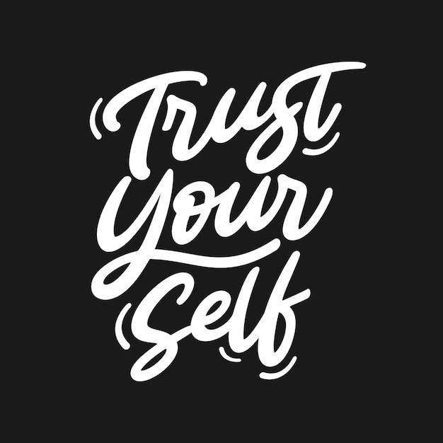 confía en ti mismo diseño gráfico tipografía