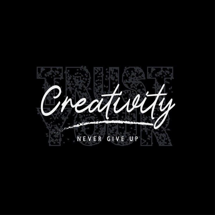 Confía en tu creatividad tipografía diseño de camisetas diseño gráfico de camisetas