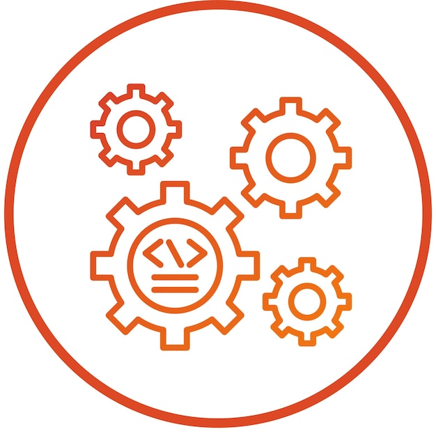 Configuración del código de diseño vectorial Estilo del icono