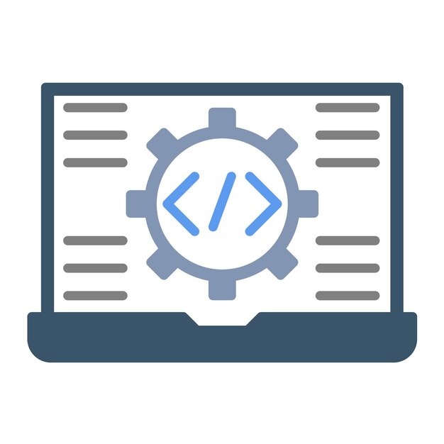 Configuración del código Estilo de la ilustración vectorial
