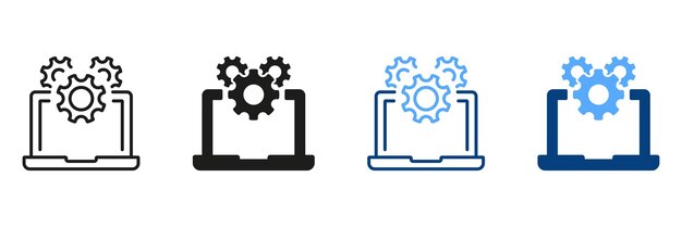 Configuración de la colección de símbolos del servicio de software y configuración del pictograma de la computadora portátil