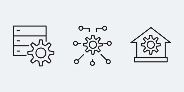Configuración de flujo de trabajo de procesamiento icono de proceso icono de línea de actualización de datos