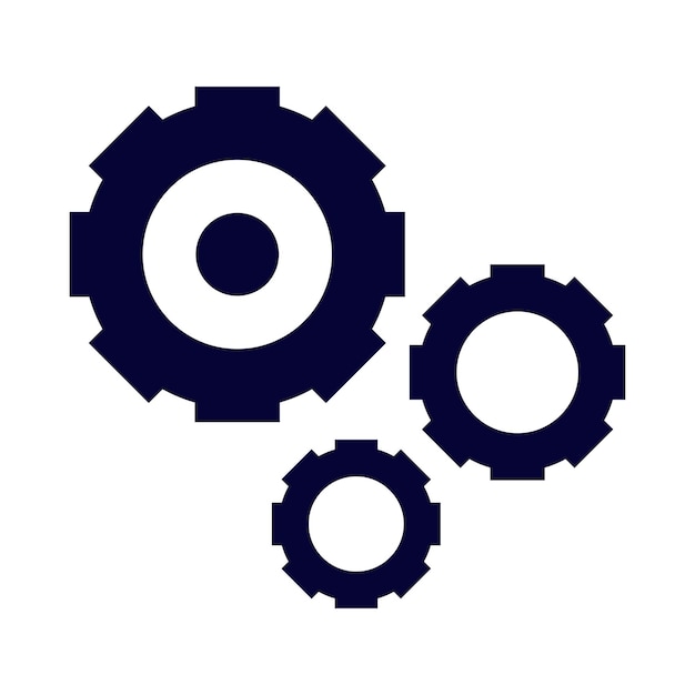 Configuración de gestión de engranajes Engranajes Logotipo Icono vectorial de plantilla