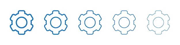 Configuración del icono Colección de símbolos Contorno delgado