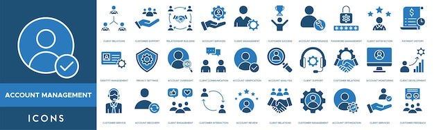 Configuración del icono de gestión de cuentas Relación con el cliente Construcción de relaciones de soporte al cliente
