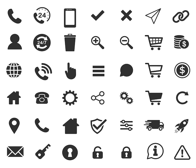 Configuración del icono de la tarjeta de visita de conexión de la empresa Nombre del teléfono Dirección del sitio web Ubicación y logotipo del correo