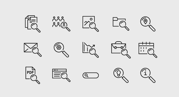 Configuración de los iconos de búsqueda