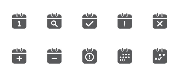 Configuración de iconos de calendario: fechas, recordatorios, horarios y más