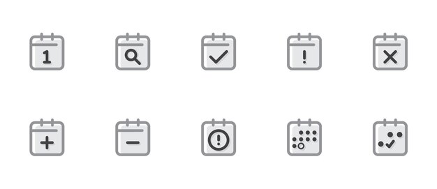 Configuración de los iconos del calendario