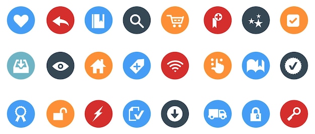 Configuración de iconos de comercio electrónico y compras en línea