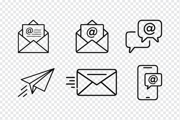 Configuración de iconos de correo electrónico y comunicación