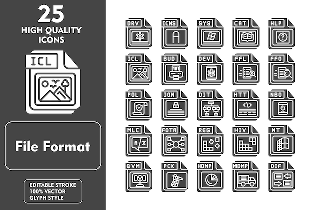 Configuración de iconos de formato de archivo