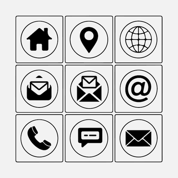 Configuración de iconos de información de contacto