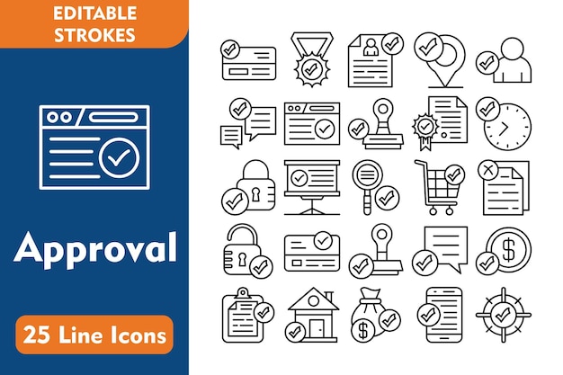 Configuración de los iconos de la línea de aprobación