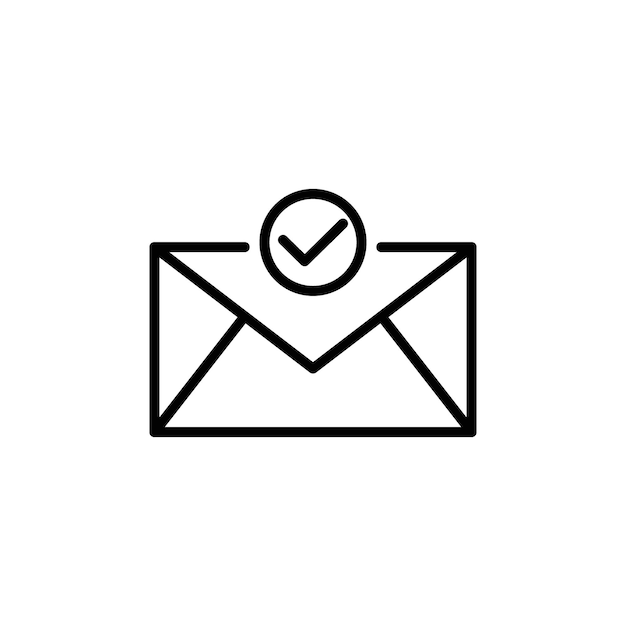 Configuración de íconos de mensajes aprobados Confirmar la suscripción Comprobar el símbolo del vector de correo electrónico Marketing de correo electrónico Signo de votación