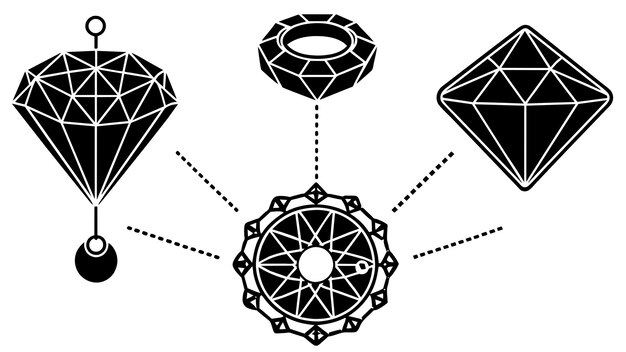 configuración de joyería gráficos vectoriales ilustración formato de archivo fuente EPS diseño de icono de escala sin pérdidas
