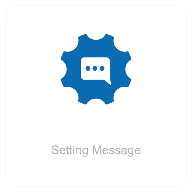 Configuración Mensaje y concepto de icono de mensaje