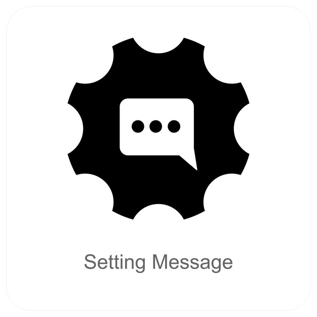 Configuración Mensaje y concepto de icono de mensaje