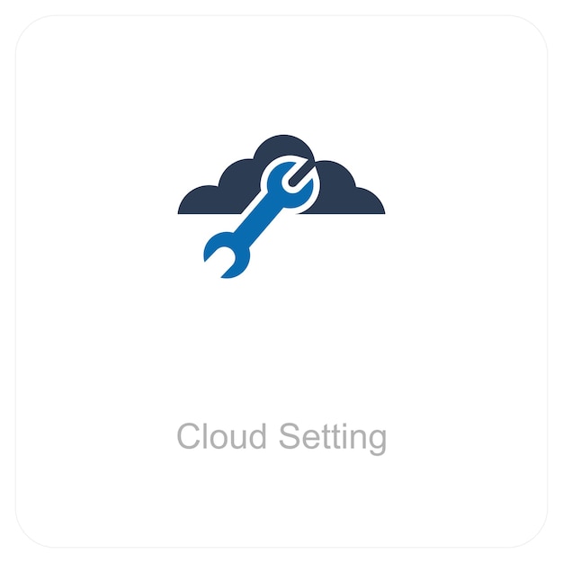 Configuración de la nube y concepto de icono de configuración