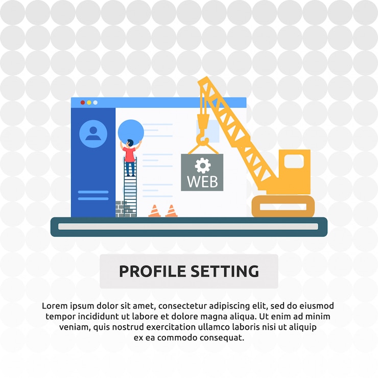 Vector configuración del perfil