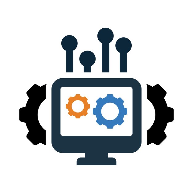 configuración de la tecnología informática del engranaje icono de tecnología informática
