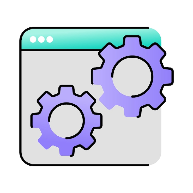 Vector configuraciones de desarrollo web
