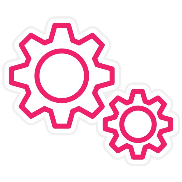 Configuraciones de diseño vectorial Estilo del icono del engranaje