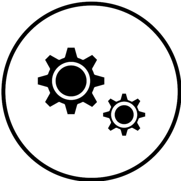 Configuraciones de diseño vectorial Estilo del icono del engranaje