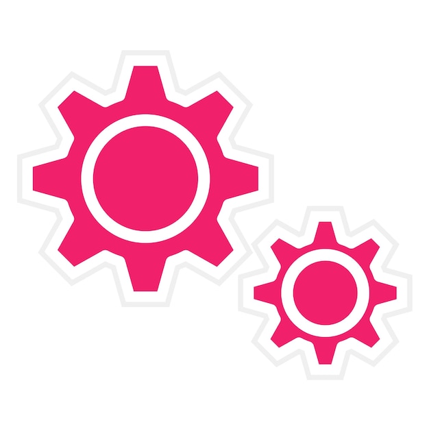 Configuraciones de diseño vectorial Estilo del icono del engranaje