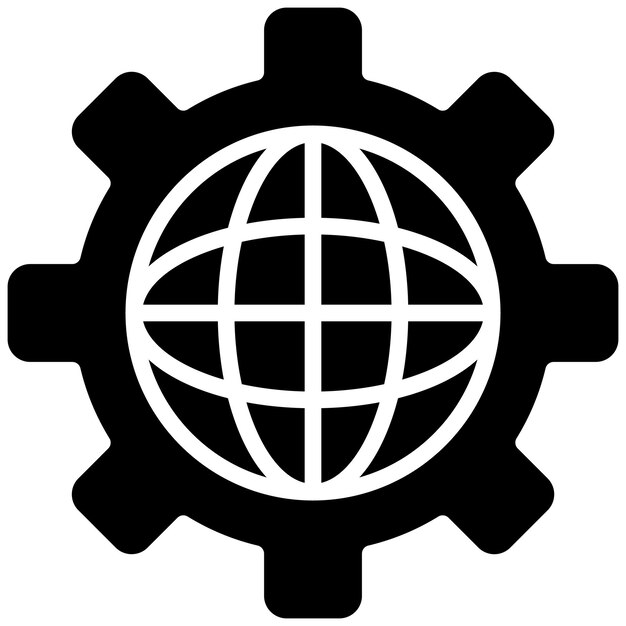 Configuraciones de Internet Estilo de la ilustración vectorial