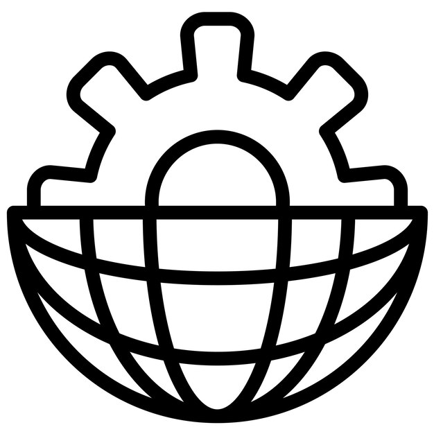 Configuraciones de Internet Ilustración del icono vectorial del conjunto de iconos de redes y intercambio de datos