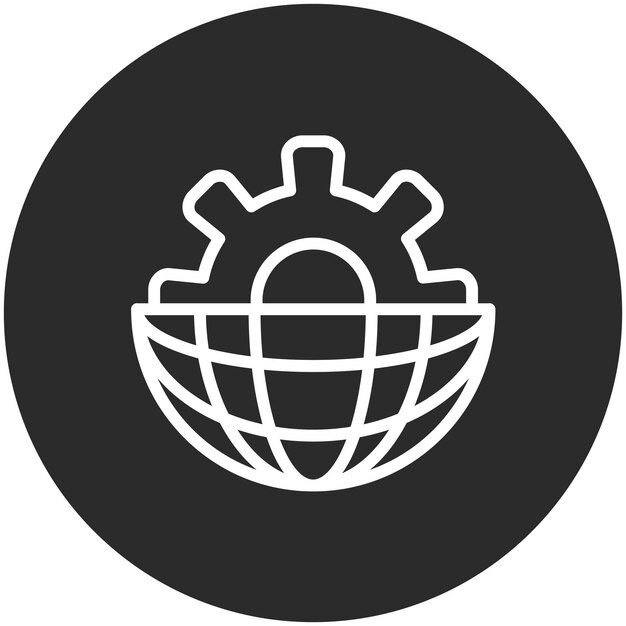 Configuraciones de Internet Ilustración del icono vectorial del conjunto de iconos de redes y intercambio de datos