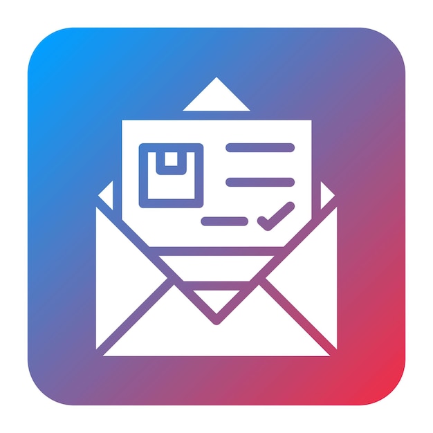 Confirmación de la orden Imagen vectorial del ícono de correo electrónico Puede utilizarse para el cumplimiento de la orden
