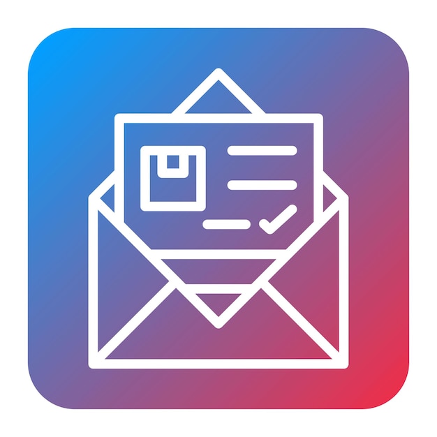 Confirmación de la orden Imagen vectorial del ícono de correo electrónico Puede utilizarse para el cumplimiento de la orden