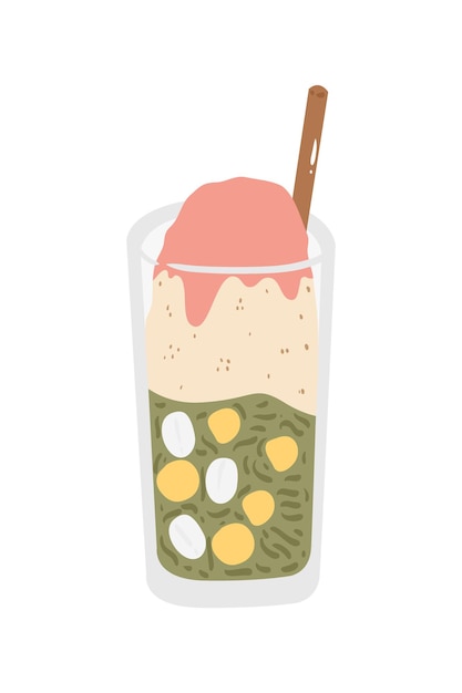 Confitería y postres Postres dulces Ilustración dibujada a mano Vector lindo pasteles dulces horneados