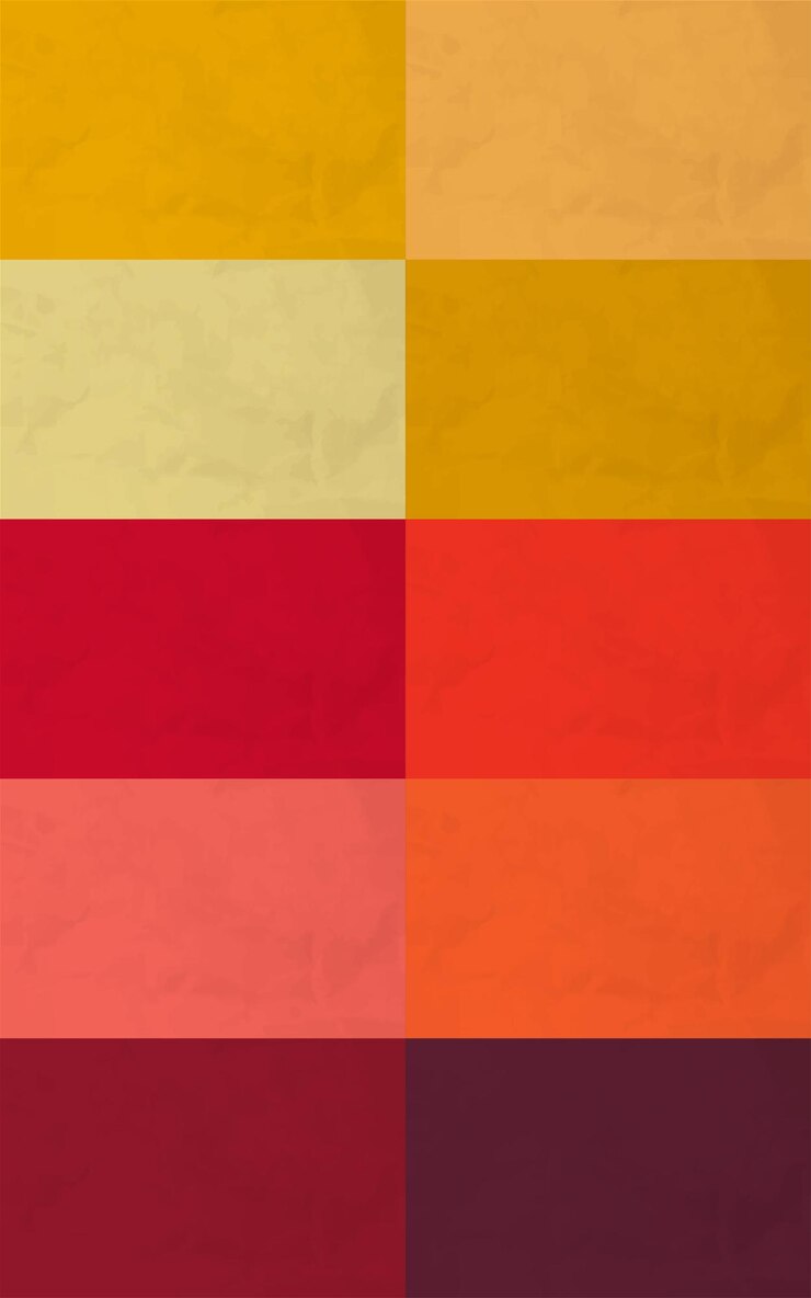 Vector conjunto de 10 texturas vectoriales de fondo de acuarela de otoño en una paleta de colores multicolores de moda rojo cálido