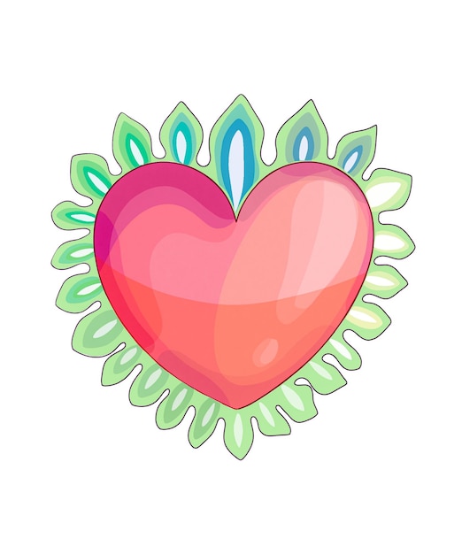 Conjunto con 16 corazones contorneados diferentes sobre un fondo blanco.