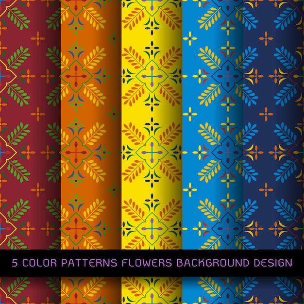 Conjunto de 5 colores en el fondo