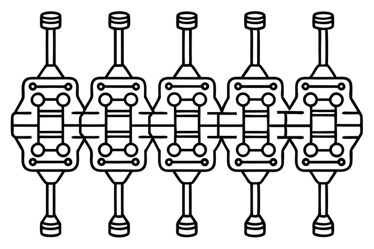 Vector conjunto de 9 pcs de diferentes tipos de rifle 3